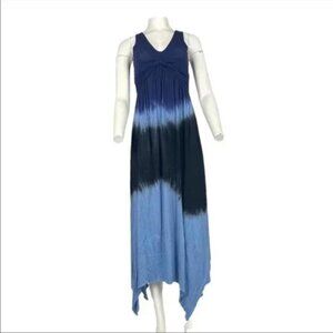Ombre Maxi Summer Dress Blue/Black Size XS
